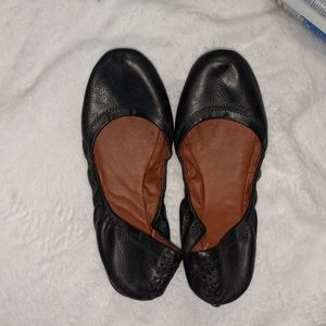 Lucky Brand  Emmie Leather Black Flats - Size 7.5